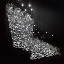 Contemporary chandelier / blown glass