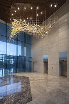 Contemporary chandelier / blown glass /...