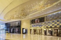 Contemporary chandelier / crystal / blown...