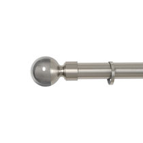 Chromed metal curtain rod / brushed metal