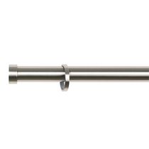 Chromed metal curtain rod / brushed metal