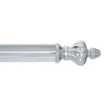 Chrome-plated brass curtain rod