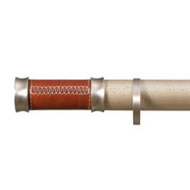 Metal curtain rod / wooden / leather