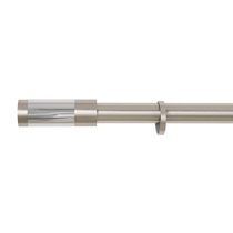 Chromed metal curtain rod / brushed metal