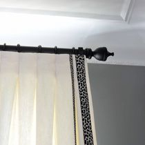 Wooden curtain rod