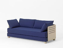 Sofa bed / contemporary / blue / fabric