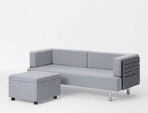 Sofa bed / contemporary / gray / fabric