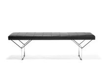 Scandinavian design bench / leather