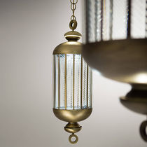 Pendant lamp / traditional / metal / glass