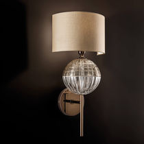 Traditional wall light / metal / crystal...