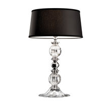 Table lamp / traditional / metal / crystal