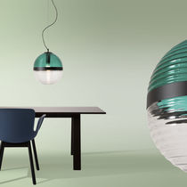 Pendant lamp / metal / glass / contemporary