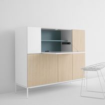 High sideboard / contemporary / wooden /...
