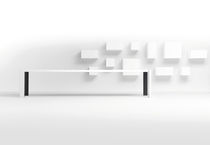 Wall-mounted bookcase / contemporary / MDF