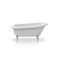 Bathtub with legs / oval / acrylic / white