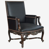 Louis XIV style armchair / fabric / beech...