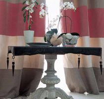 Curtain fabric / patterned / silk