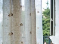 Curtain fabric / patterned / linen
