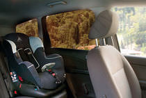 Heat-resistant security film / for glazing