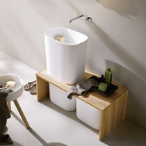 Free-standing washbasin cabinet / solid...