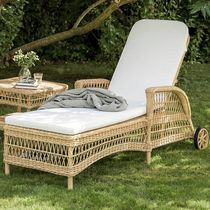 Contemporary sun lounger / fabric / aluminum...