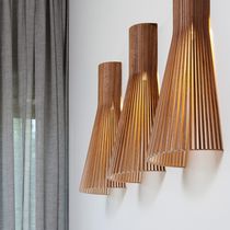 Contemporary wall light / walnut / birch...
