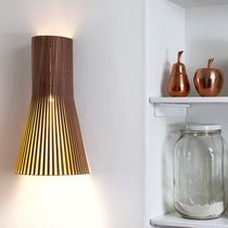 Contemporary wall light / walnut / birch...