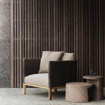 Contemporary side table / concrete / ceramic...