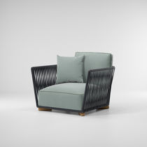 Contemporary armchair / fabric / aluminum...
