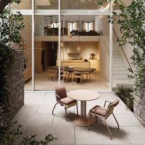 Contemporary chair / wicker / aluminum /...