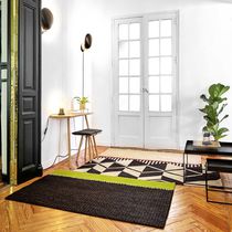 Contemporary rug / patterned / wool / jute