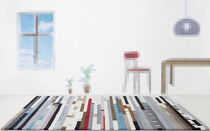 Contemporary rug / striped / wool / cotton