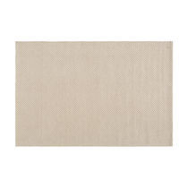 Contemporary rug / plain / wool / jute
