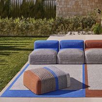 Contemporary pouf / PET / foam / square