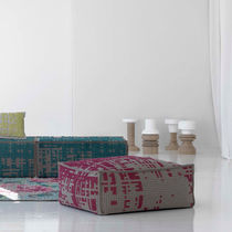 Contemporary ottoman / wool / square / rectangular