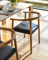 Contemporary chair / upholstered / solid...