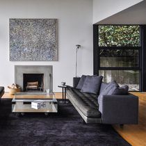Modular sofa / contemporary / gray / brown