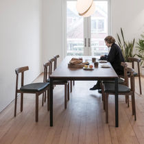 Contemporary table / marble / aluminum base...