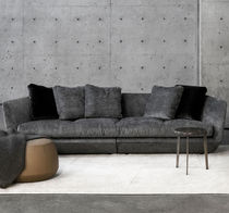 Modular sofa / contemporary / gray / black