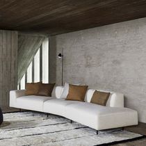 Modular sofa / contemporary / gray / brown