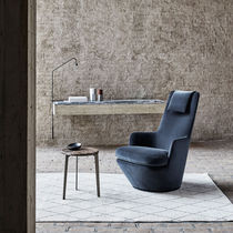 Contemporary armchair / fabric / with removable...