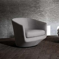 Contemporary club chair / leather / with...