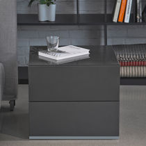 Contemporary bedside table / wooden / rectangular...