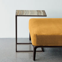 Contemporary side table / smoked glass /...