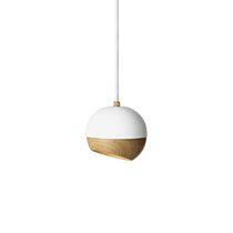 Pendant lamp / steel / oak / contemporary
