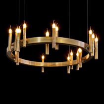 Contemporary chandelier / glass / steel...