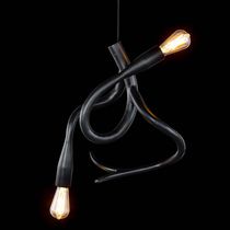 Original design chandelier / glass / steel...