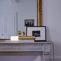 Table lamp / brass / polycarbonate / contemporary