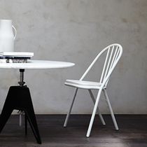Contemporary chair / solid wood / polished...