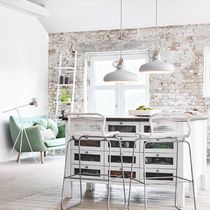 Pendant lamp / brass / painted aluminum...